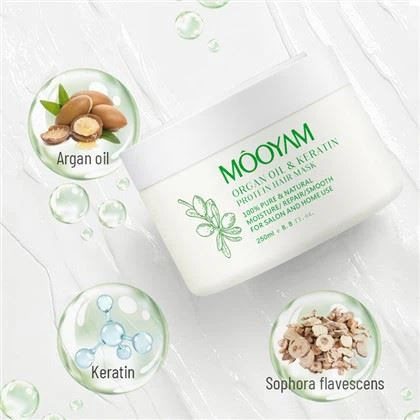 Màscara capil·lar de queratina amb oli d'argan